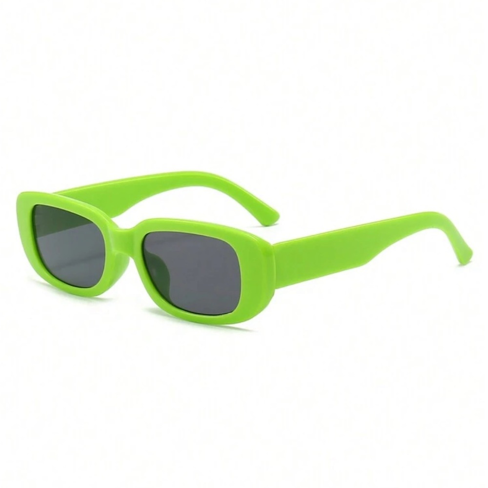 Vibrant Green Square Frame Sunglasses